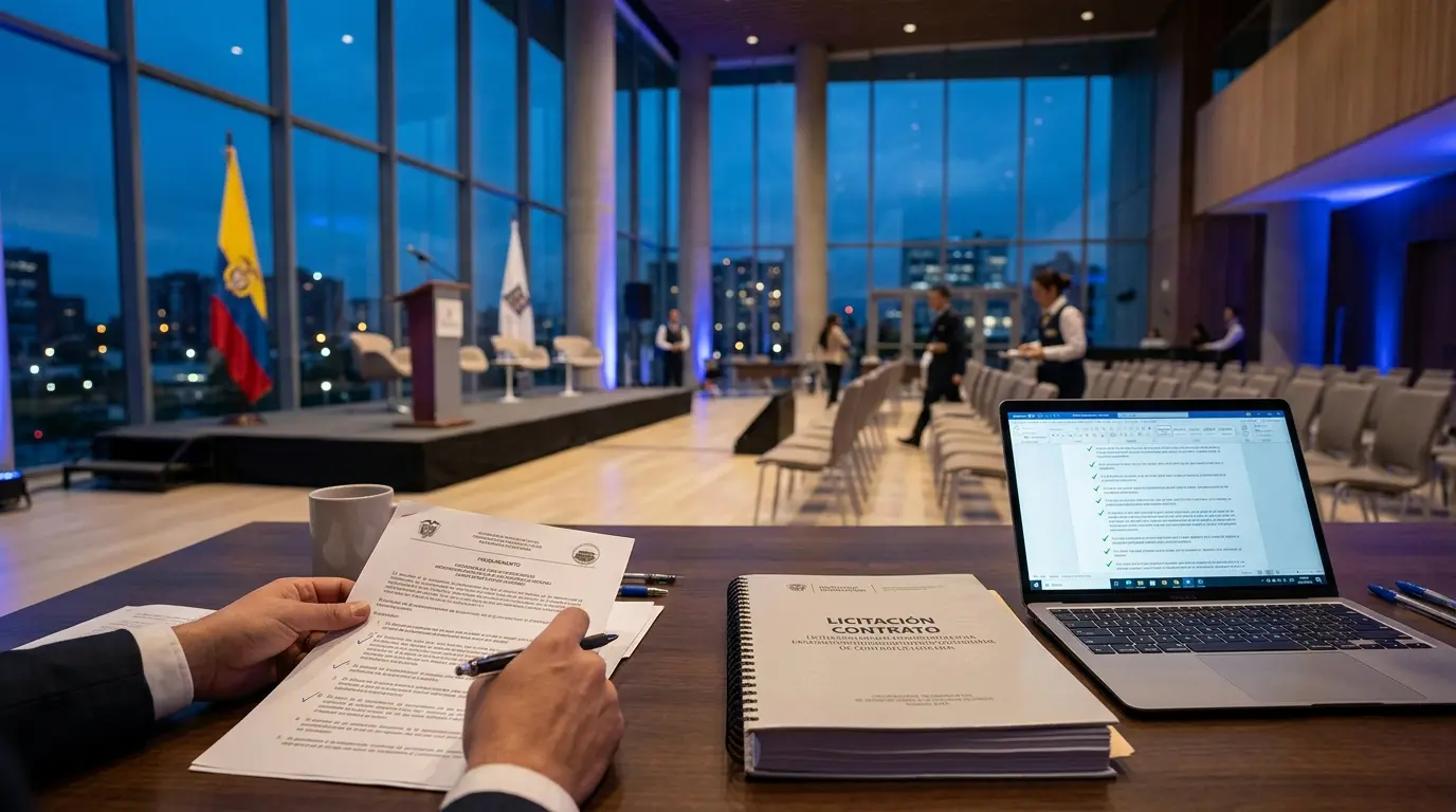 Logística de eventos y contratación pública en Colombia: qué exige el RUP y los pliegos de condiciones - Dotarium